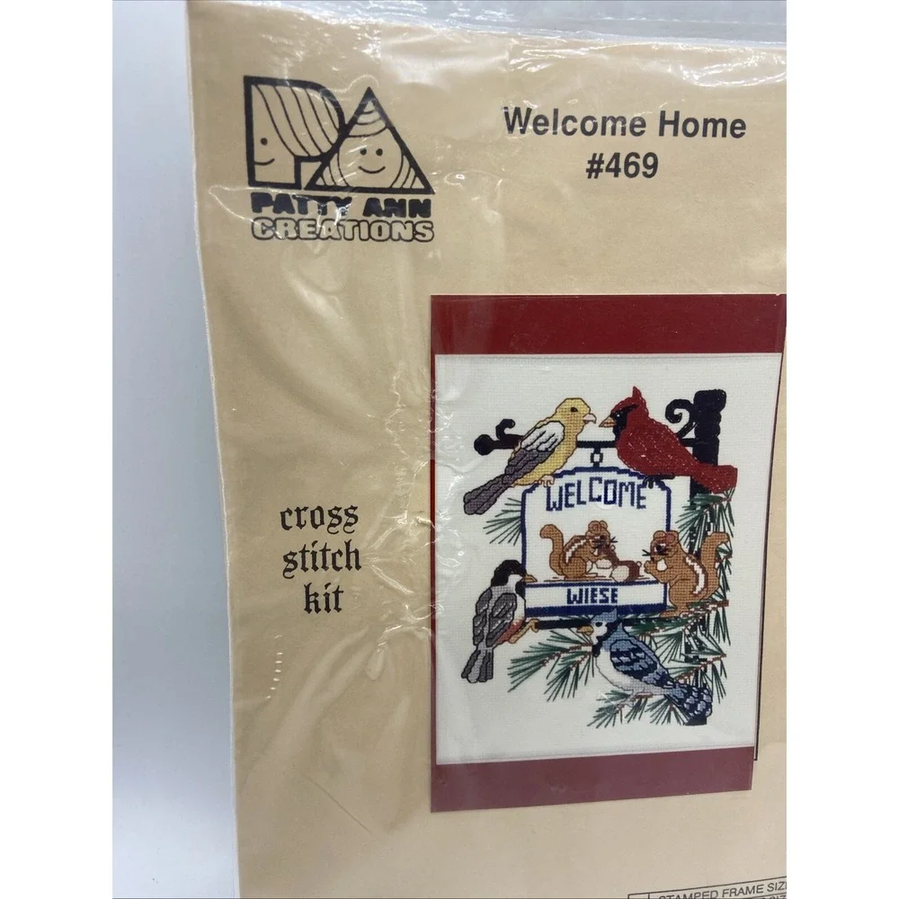 Patty Ann Creations Welcome Home #469 Cross Stitch Kit